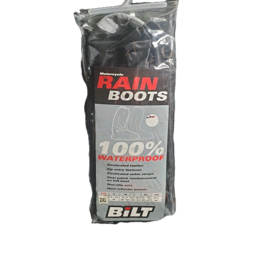 BILT Motorcycle Rain Boots Bilt Size XXL Fits US Size 12.5, EU 48 -‎ NEW